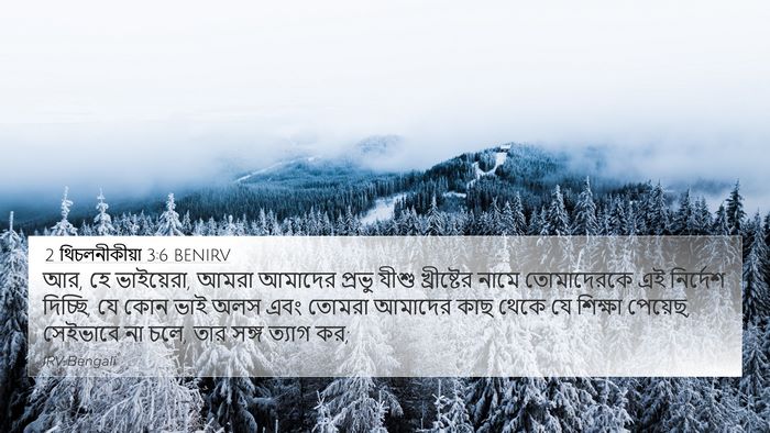 2 থিচলনীকীয়া 3:6 BENIRV Bible Verse Image