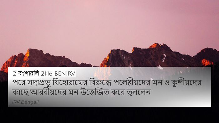 2 বংশাৱলি 21:16 BENIRV Bible Verse Image