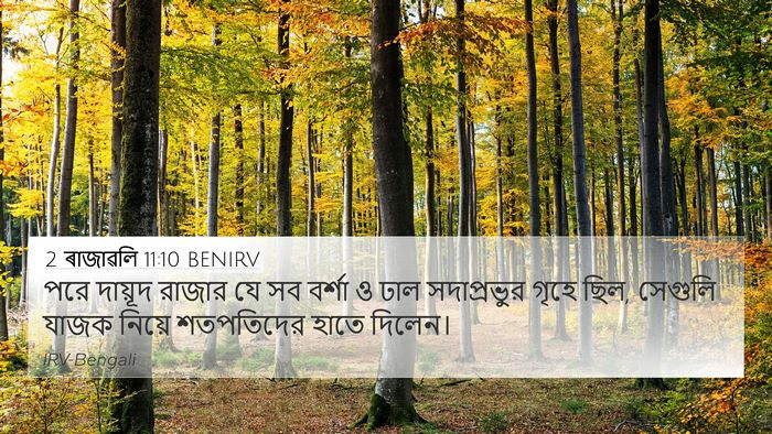 2 ৰাজাৱলি 11:10 BENIRV 4K Wallpaper - পরে দায়ূদ রাজার - 4K Wallpaper Bible Verse