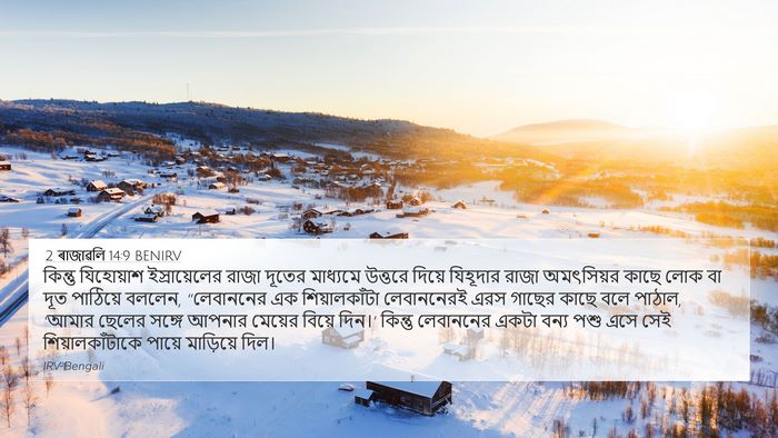 2 ৰাজাৱলি 14:9 BENIRV Bible Verse Image