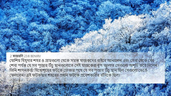 2 ৰাজাৱলি 23:8 BENIRV 4K Wallpaper - যোশিয় যিহূদার - 4K Wallpaper Bible Verse
