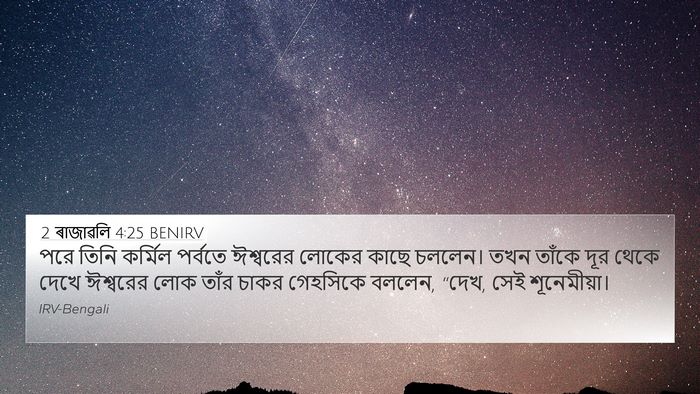 2 ৰাজাৱলি 4:25 BENIRV Bible Verse Image
