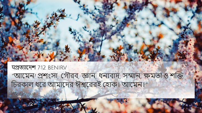 पপ্রত্যাদেশ 7:12 BENIRV Bible Verse Image