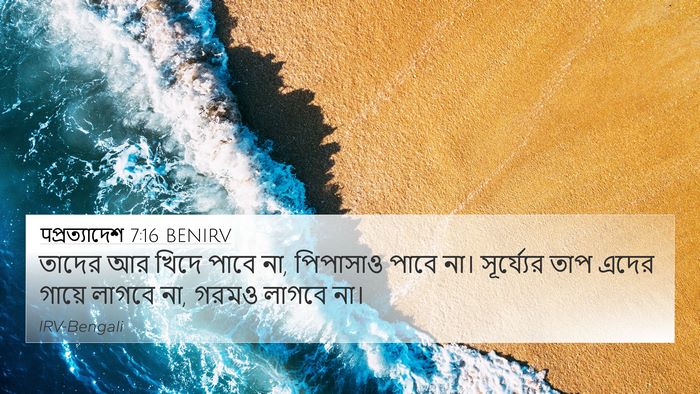 पপ্রত্যাদেশ 7:16 BENIRV Bible Verse Image