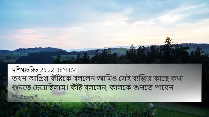 पশিষ্যচরিত 25:22 BENIRV Bible Verse Image