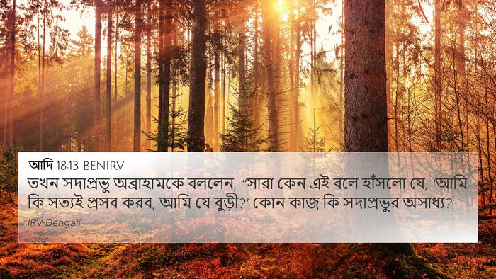 আদি 18:13 BENIRV Bible Verse Image
