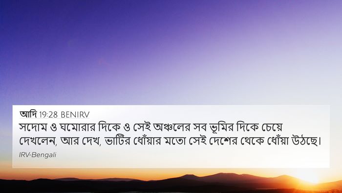 আদি 19:28 BENIRV Bible Verse Image