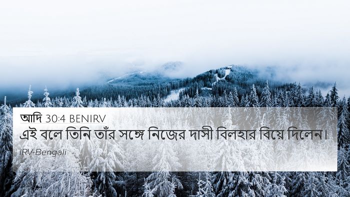 আদি 30:4 BENIRV Bible Verse Image