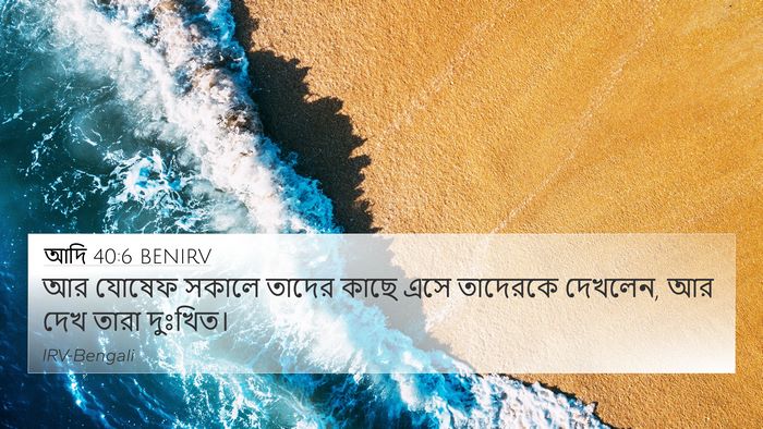আদি 40:6 BENIRV 4K Wallpaper - আর যোষেফ সকালে - 4K Wallpaper Bible Verse