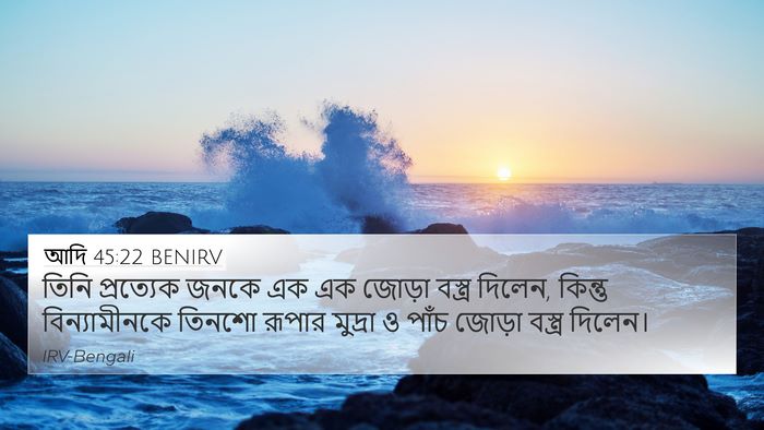 আদি 45:22 BENIRV Bible Verse Image