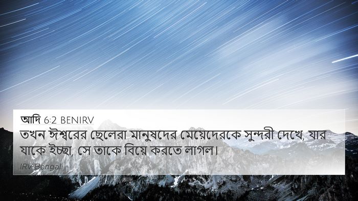 আদি 6:2 BENIRV Bible Verse Image