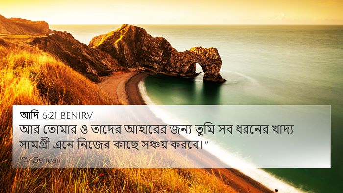 আদি 6:21 BENIRV 4K Wallpaper - আর তোমার ও তাদের - 4K Wallpaper Bible Verse