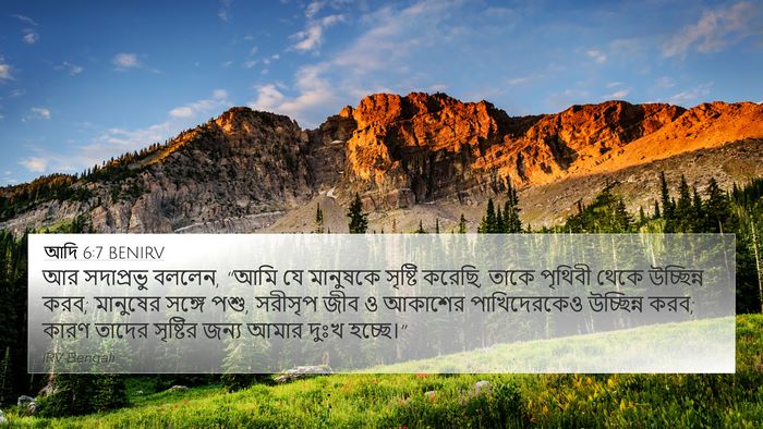 আদি 6:7 BENIRV Bible Verse Image