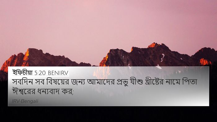 ইফিচীয়া 5:20 BENIRV Bible Verse Image