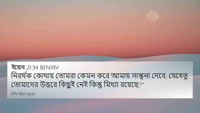 ইয়োব 21:34 BENIRV Bible Verse Image