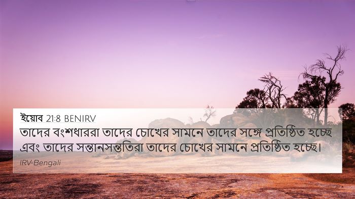ইয়োব 21:8 BENIRV 4K Wallpaper - তাদের বংশধাররা - 4K Wallpaper Bible Verse