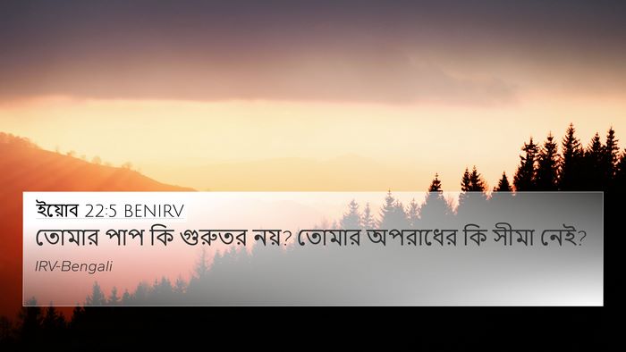 ইয়োব 22:5 BENIRV Bible Verse Image
