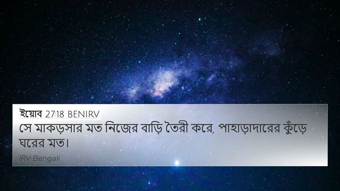 ইয়োব 27:18 BENIRV Bible Verse Image