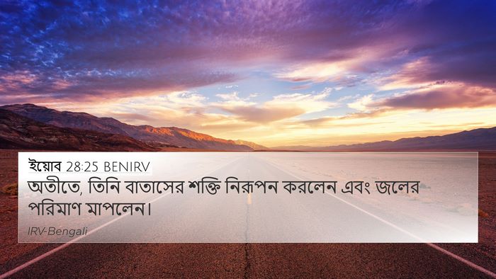 ইয়োব 28:25 BENIRV Bible Verse Image