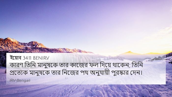 ইয়োব 34:11 BENIRV Bible Verse Image