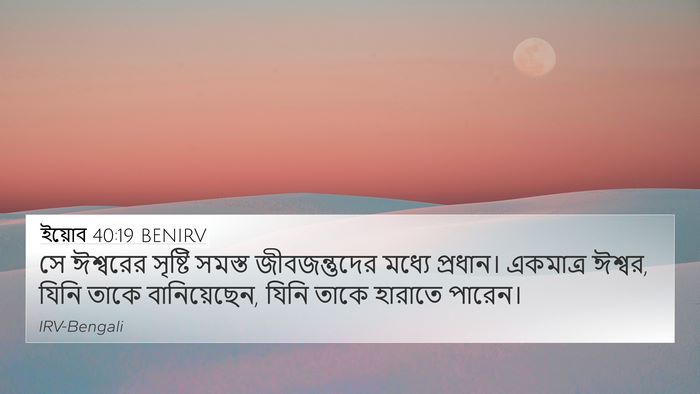 ইয়োব 40:19 BENIRV 4K Wallpaper - সে ঈশ্বরের সৃষ্টি - 4K Wallpaper Bible Verse