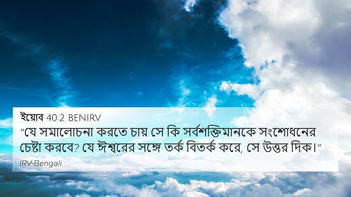 ইয়োব 40:2 BENIRV Bible Verse Image