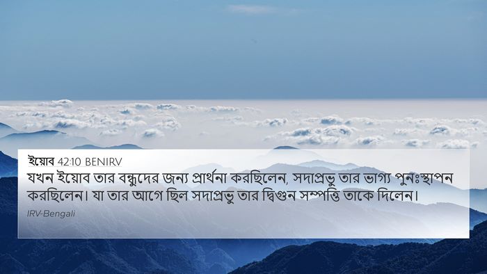 ইয়োব 42:10 BENIRV Bible Verse Image