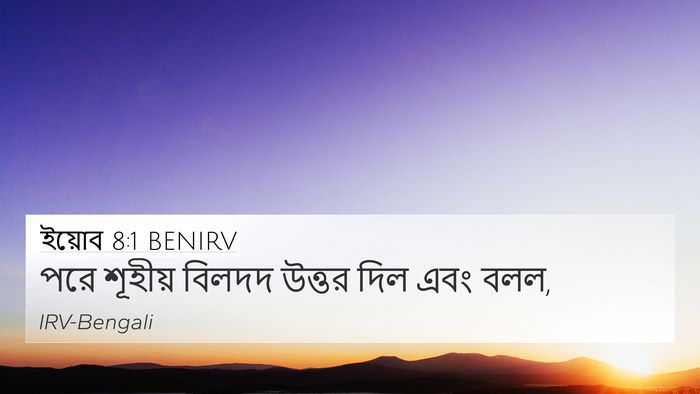 ইয়োব 8:1 BENIRV Bible Verse Image