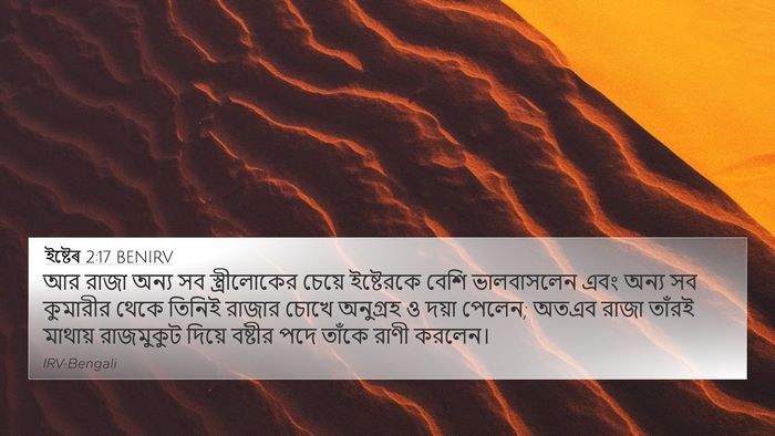 ইষ্টেৰ 2:17 BENIRV Bible Verse Image