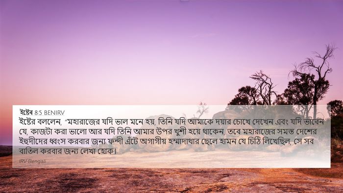 ইষ্টেৰ 8:5 BENIRV Bible Verse Image