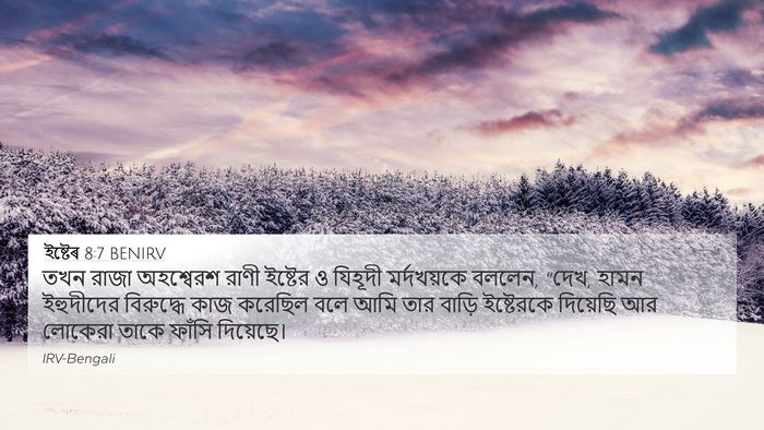ইষ্টেৰ 8:7 BENIRV Bible Verse Image