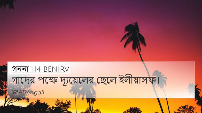 গননা 1:14 BENIRV 4K Wallpaper - গাদের পক্ষে - 4K Wallpaper Bible Verse