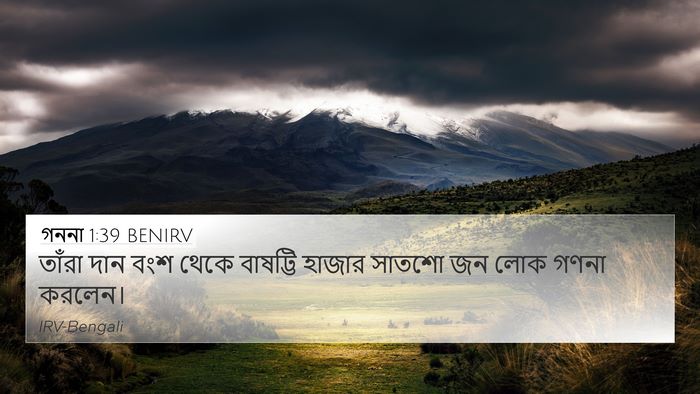 গননা 1:39 BENIRV 4K Wallpaper - তাঁরা দান বংশ থেকে - 4K Wallpaper Bible Verse
