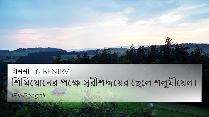 গননা 1:6 BENIRV Bible Verse Image
