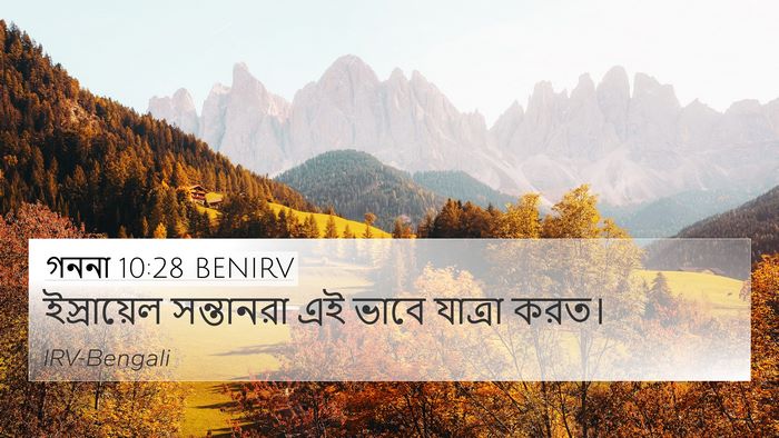 গননা 10:28 BENIRV Bible Verse Image