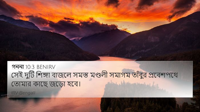 গননা 10:3 BENIRV 4K Wallpaper - সেই দুটি শিঙ্গা - 4K Wallpaper Bible Verse