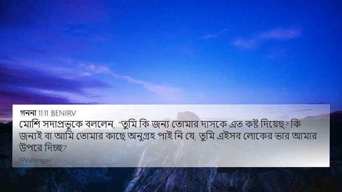 গননা 11:11 BENIRV 4K Wallpaper - মোশি সদাপ্রভুকে - 4K Wallpaper Bible Verse