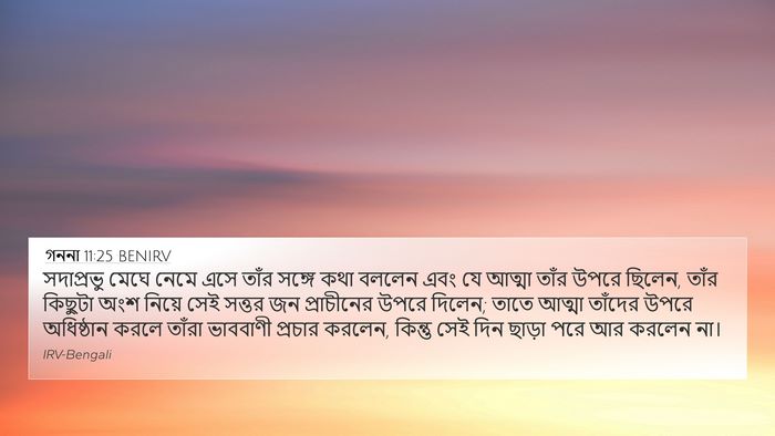 গননা 11:25 BENIRV Bible Verse Image