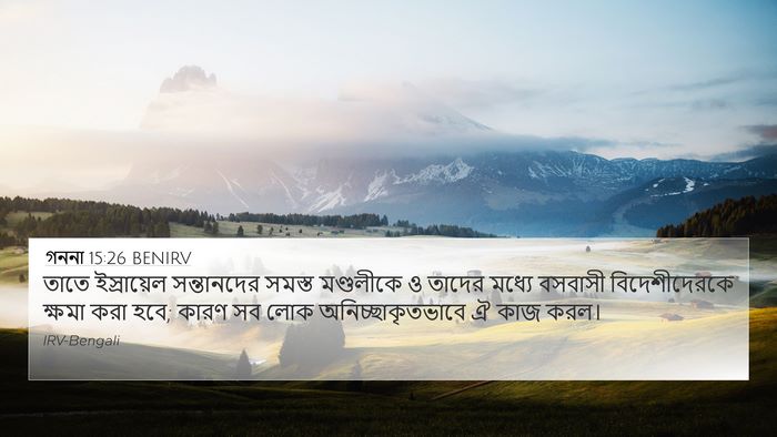 গননা 15:26 BENIRV 4K Wallpaper - তাতে ইস্রায়েল - 4K Wallpaper Bible Verse