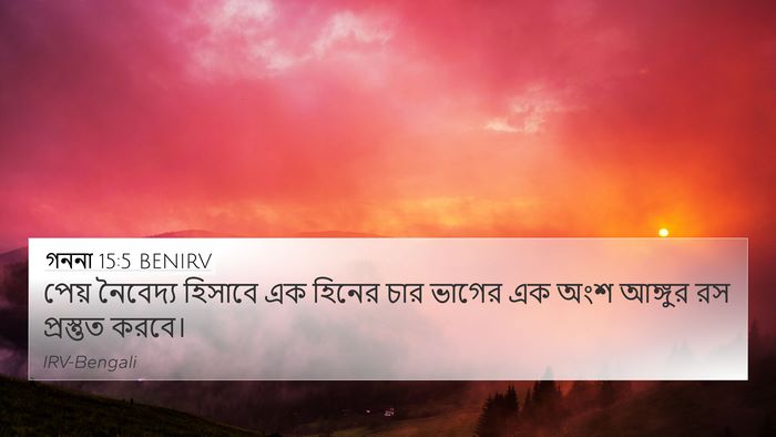 গননা 15:5 BENIRV Bible Verse Image