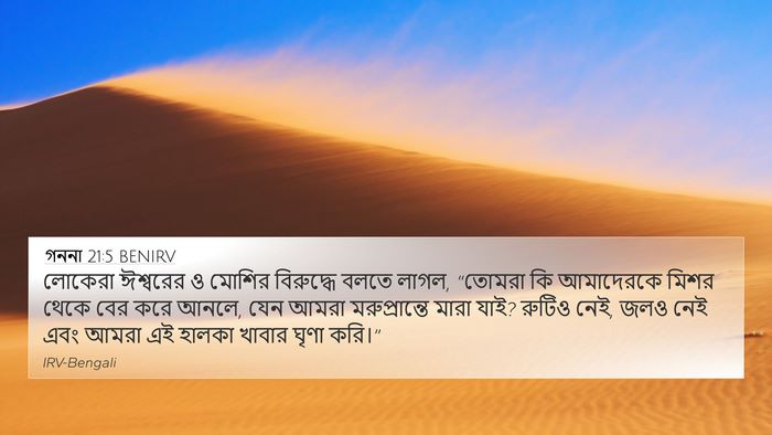 গননা 21:5 BENIRV Bible Verse Image
