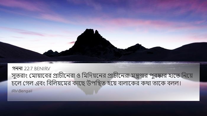 গননা 22:7 BENIRV 4K Wallpaper - সুতরাং মোয়াবের - 4K Wallpaper Bible Verse