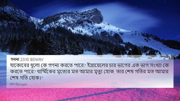 গননা 23:10 BENIRV Bible Verse Image