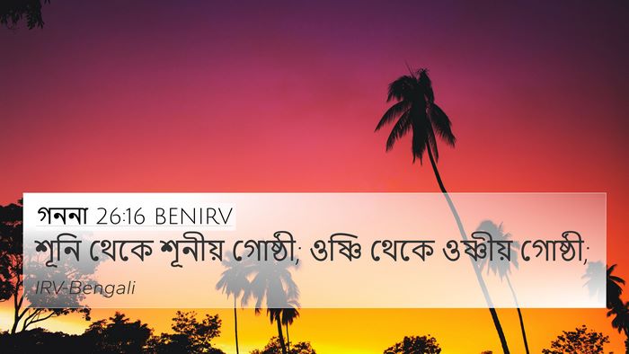 গননা 26:16 BENIRV 4K Wallpaper - শূনি থেকে শূনীয় - 4K Wallpaper Bible Verse