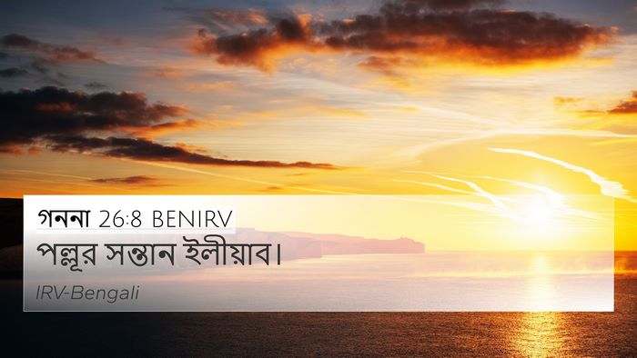গননা 26:8 BENIRV 4K Wallpaper - পল্লূর সন্তান - 4K Wallpaper Bible Verse