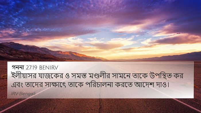 গননা 27:19 BENIRV 4K Wallpaper - ইলীয়াসর যাজকের ও - 4K Wallpaper Bible Verse