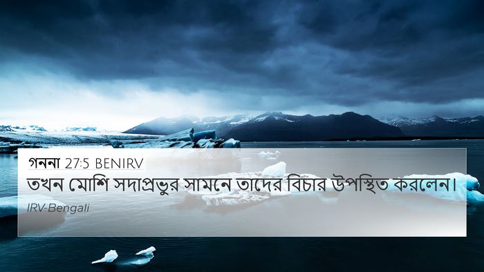 গননা 27:5 BENIRV Bible Verse Image