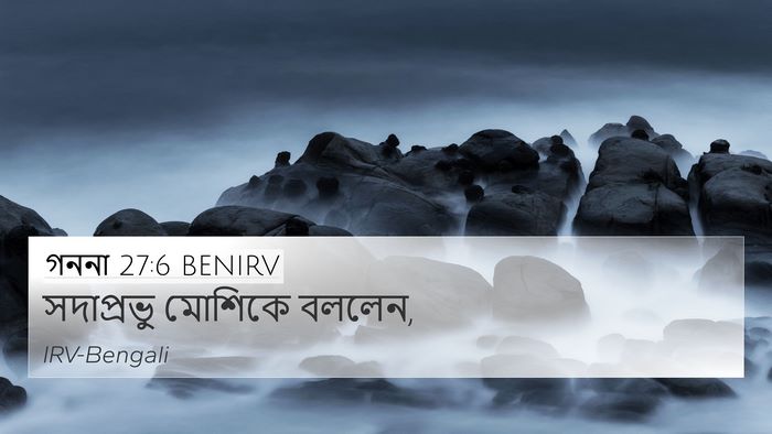 গননা 27:6 BENIRV 4K Wallpaper - সদাপ্রভু মোশিকে - 4K Wallpaper Bible Verse