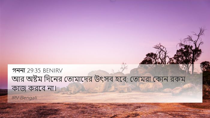 গননা 29:35 BENIRV Bible Verse Image