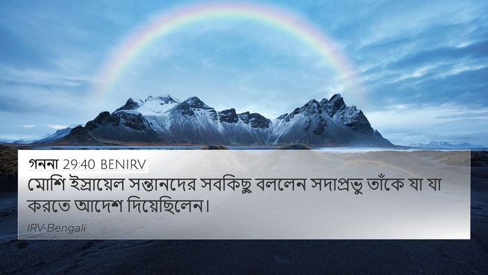 গননা 29:40 BENIRV 4K Wallpaper - মোশি ইস্রায়েল - 4K Wallpaper Bible Verse